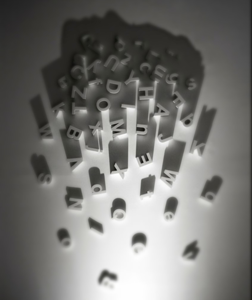 profile of a face created by shadows